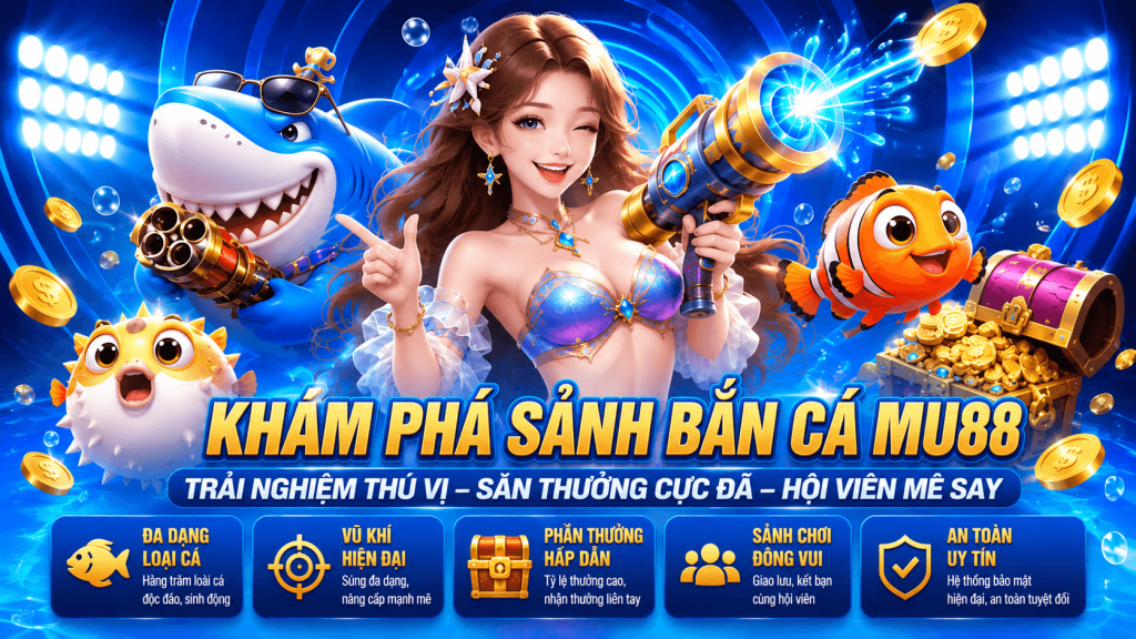 KHÁM PHÁ SẢNH BẮN CÁ MU88, TRẢI NGHIỆM THÚ VỊ – SĂN THƯỞNG CỰC ĐÃ – HỘI VIÊN MÊ SAY