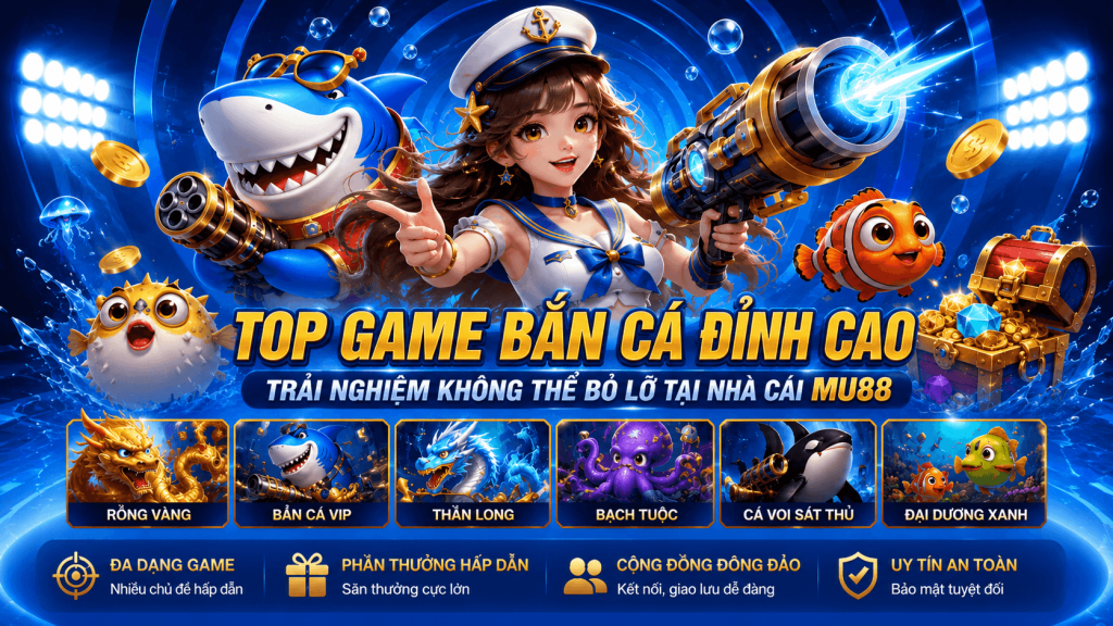 TOP GAME BẮN CÁ ĐỈNH CAO, TRẢI NGHIỆM KHÔNG THỂ BỎ LỠ TẠI NHÀ CÁI MU88